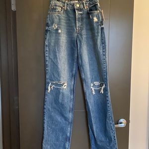 NWT Free People Wild Flower Jeans in Pacific Blue